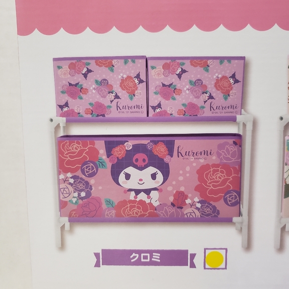 Sanrio North European Flower Kuromi 2-Tier Storage Shelf - Picture 1 of 5